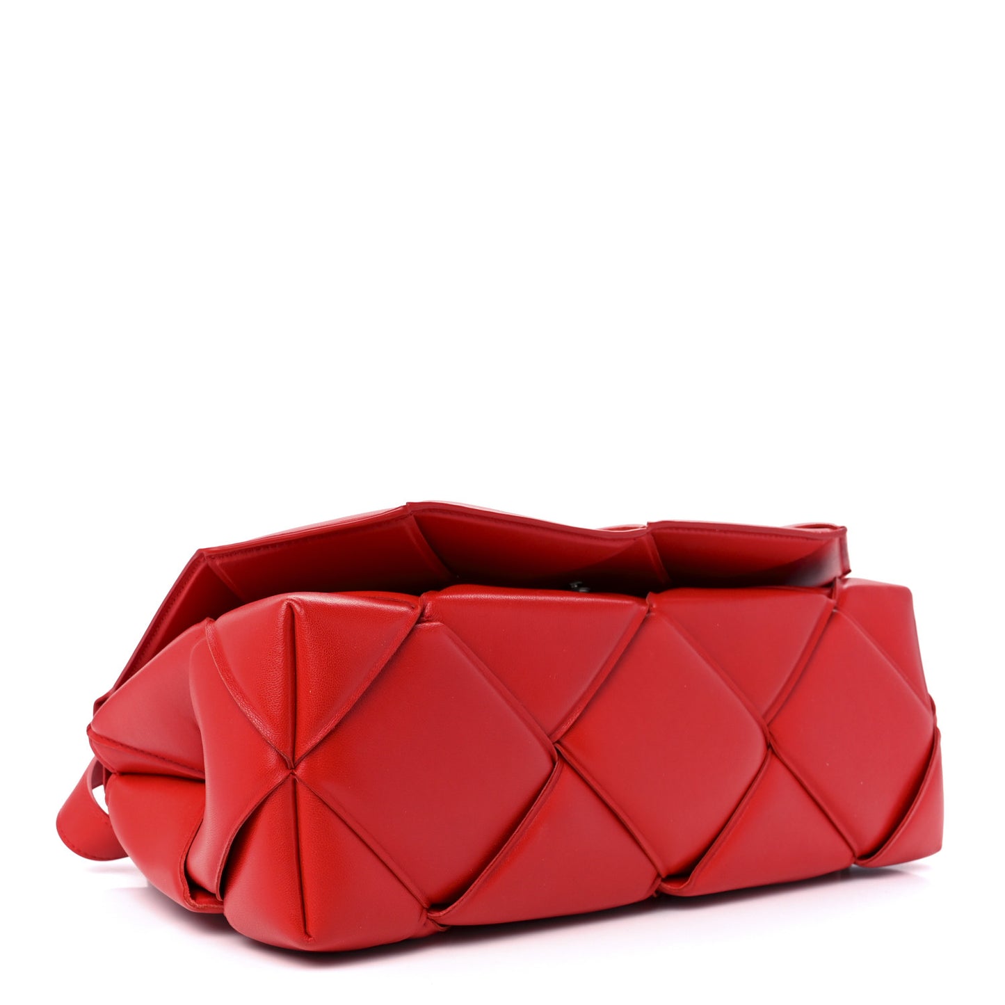 Nappa Intreccio Padded Top Handle Shoulder Bag Nail Polish