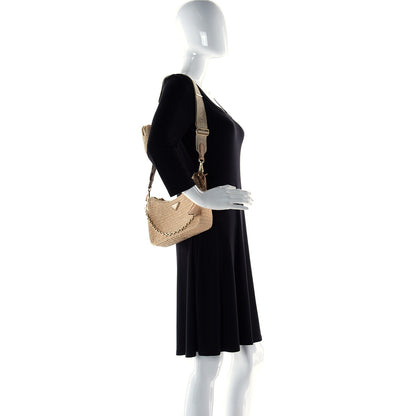 Prada Yarn Raffia Effect Crochet Re-Edition 2005 Shoulder Bag Naturale 3 of 13
