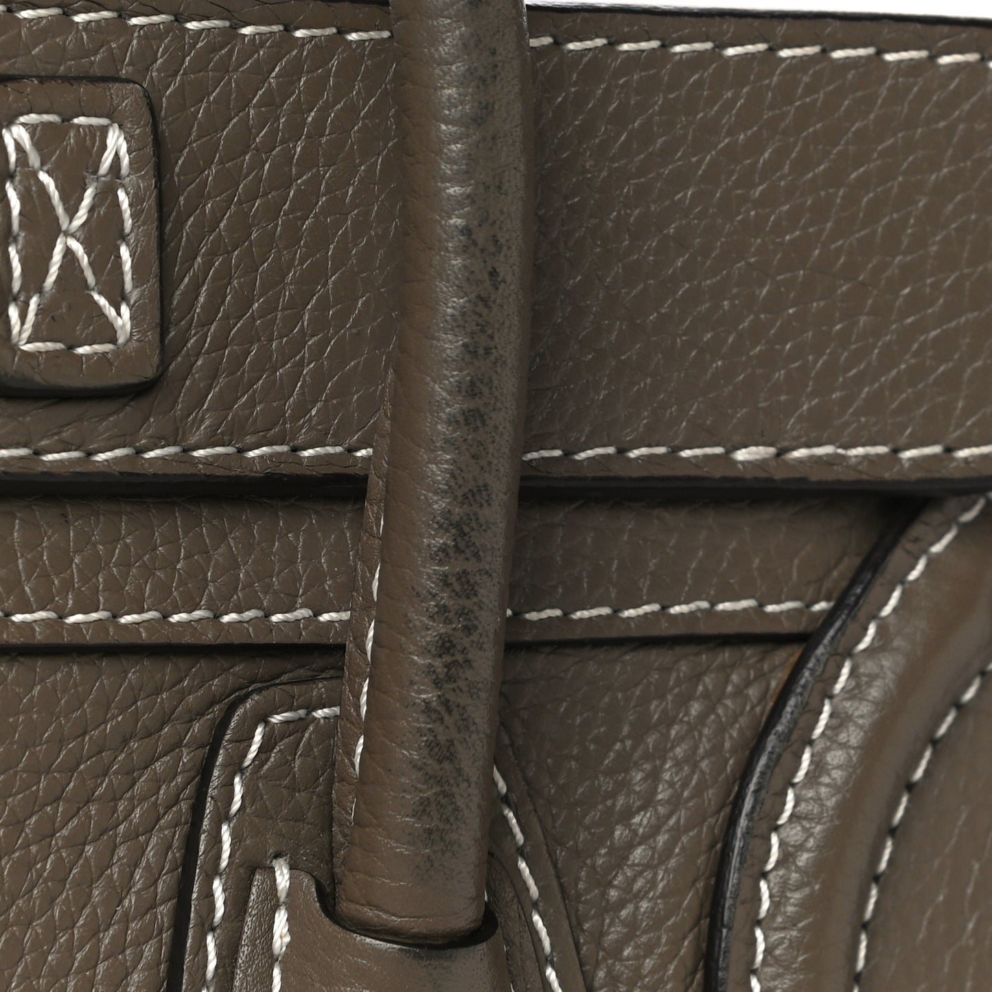 Drummed Calfskin Nano Luggage Souris