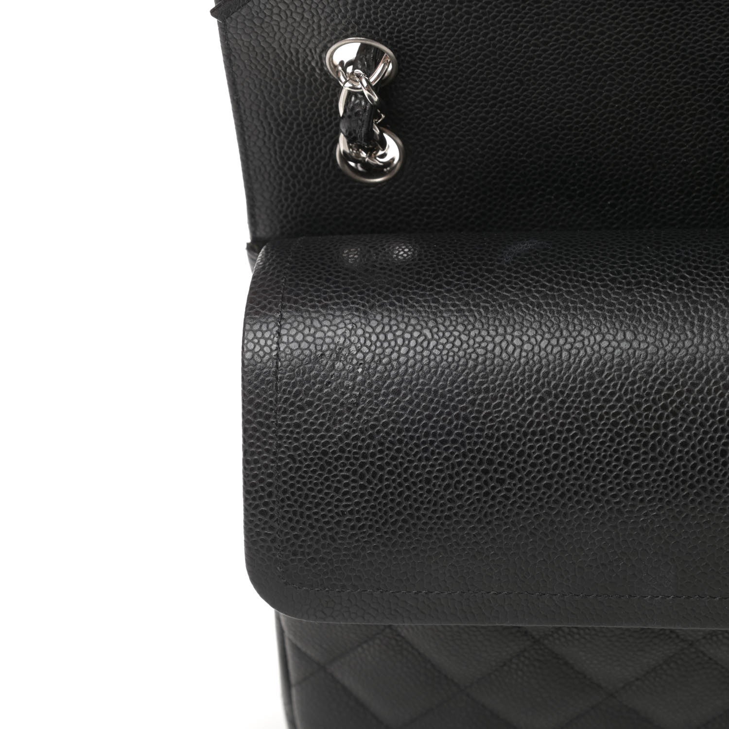 Chanel Caviar Quilted Jumbo Double Flap Black 11 of 13