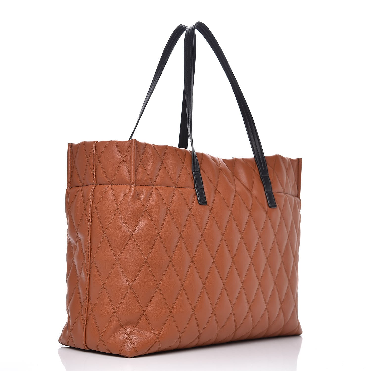 Givenchy Rubber Effect Canvas Quilted Duo Shopper Tote Chestnut 3 of 11