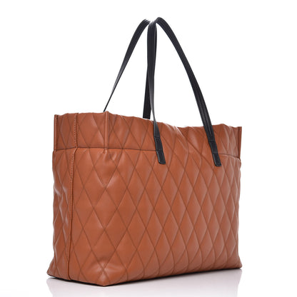 Givenchy Rubber Effect Canvas Quilted Duo Shopper Tote Chestnut 3 of 11