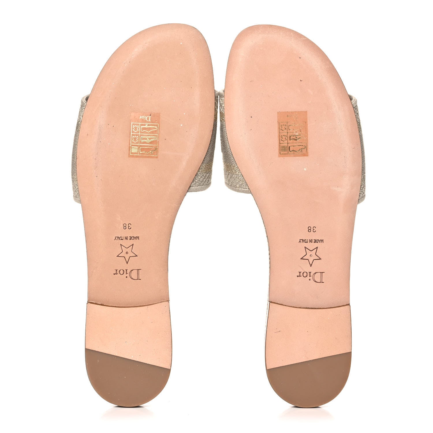 Christian Dior Lurex Romance Embroidered Dway Mules Slide Sandals 38 Metal Multicolor 5 of 9