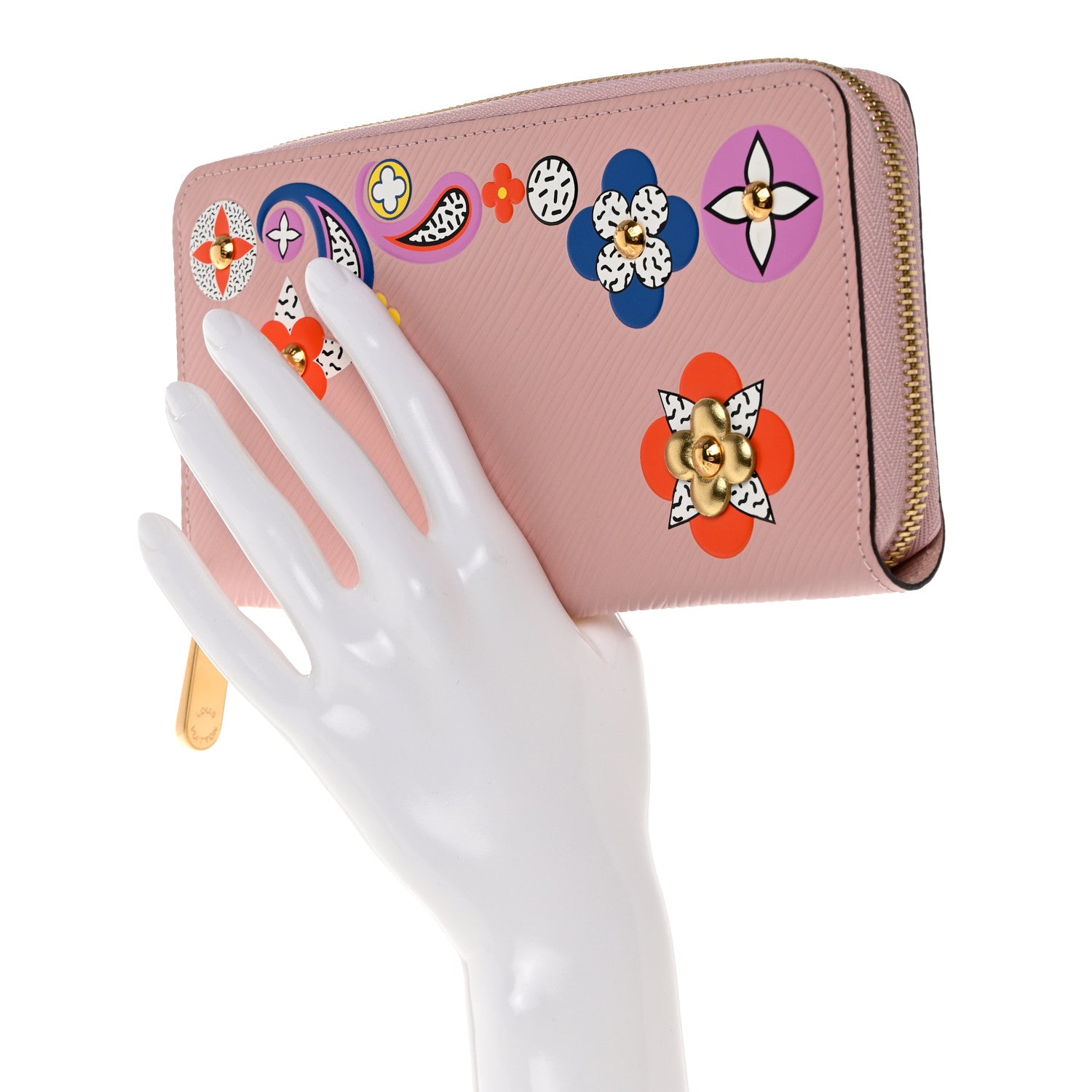 Louis Vuitton Epi Blooming Flowers Zippy Wallet Rose Ballerine 2 of 7