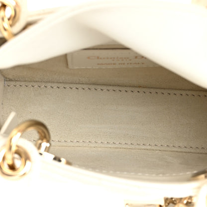 Christian Dior Lambskin Cannage Micro Lady Dior White 5 of 13