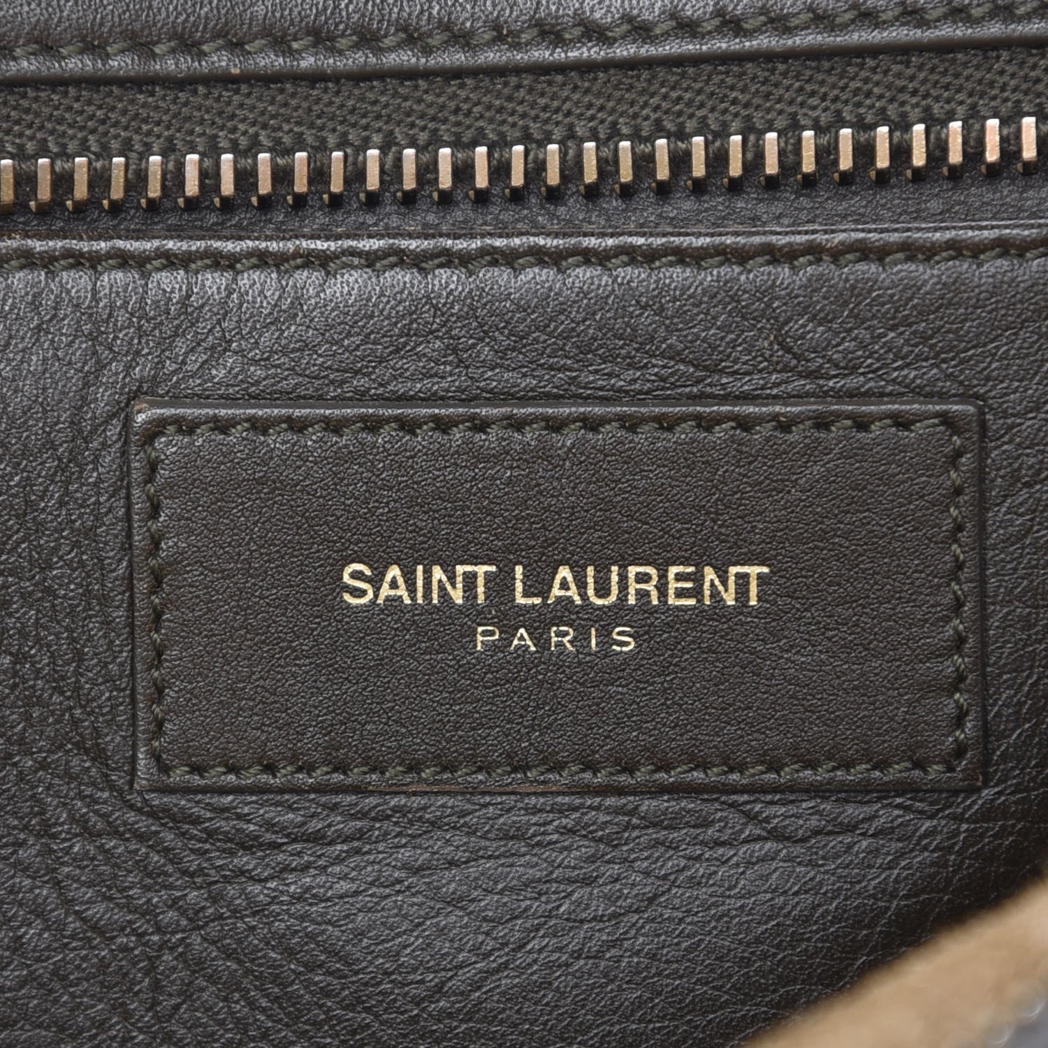 Saint Laurent Calfskin Small Classic Y Cabas Green 6 of 18