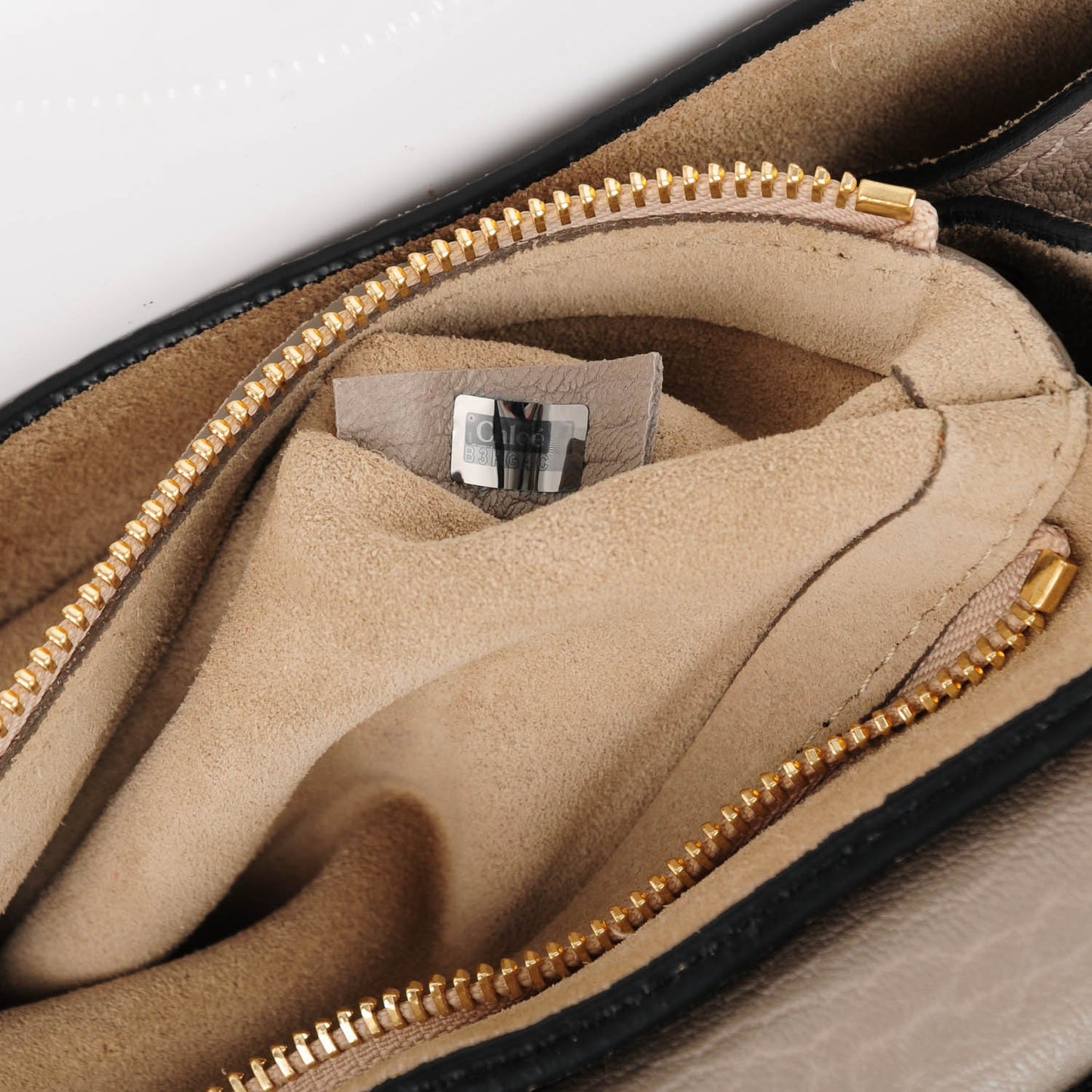 Grained Lambskin Large Drew Shoulder Bag Motty Grey