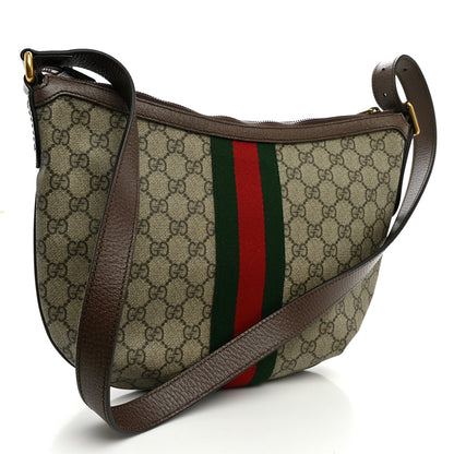 Gucci GG Supreme Monogram Web Small Ophidia Half Moon Hobo Brown 3 of 11