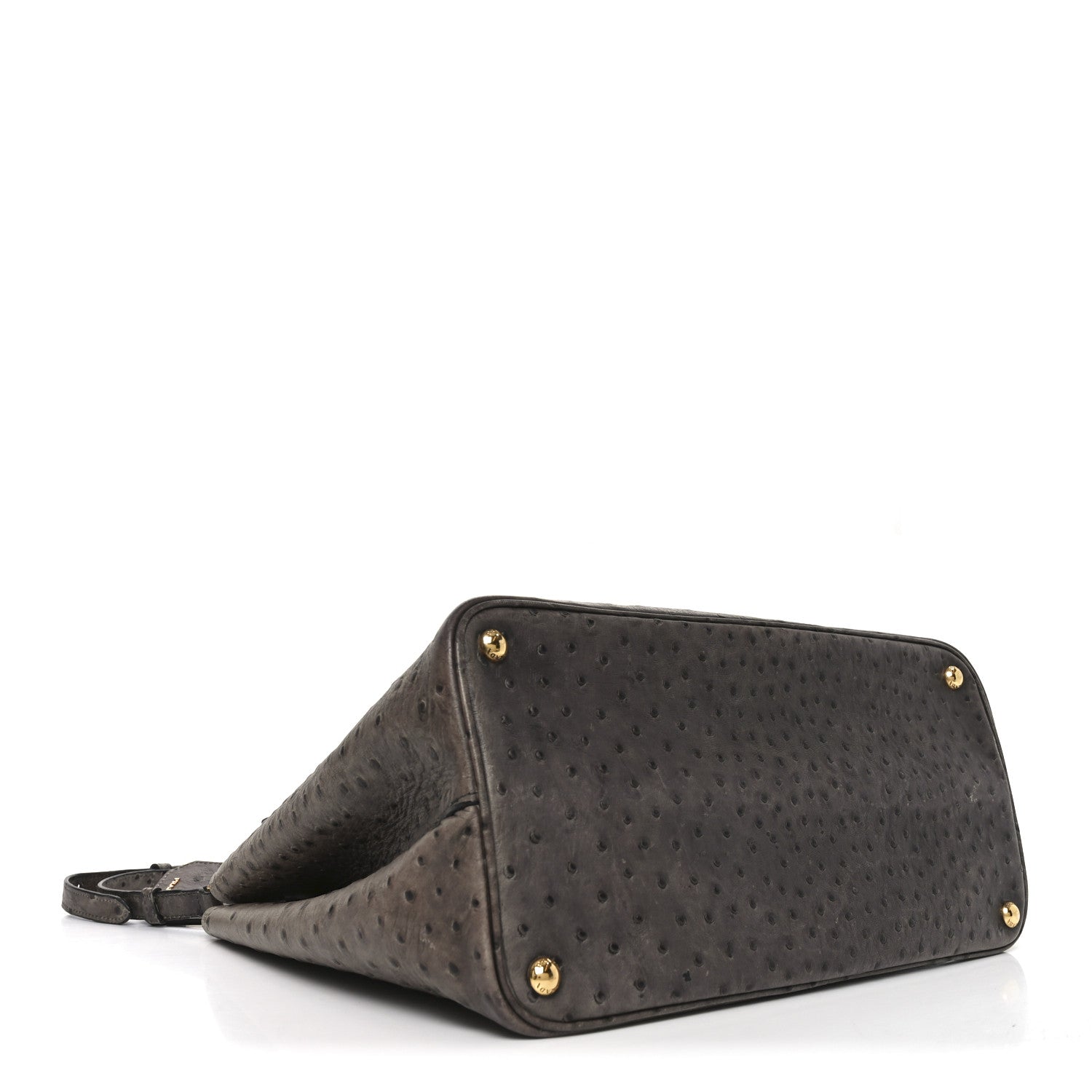 Prada Ostrich Double Bag Grey 4 of 9