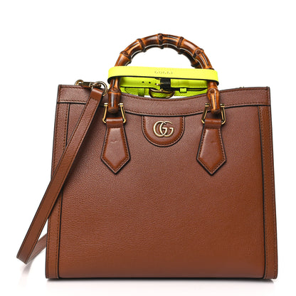 Gucci Wonka Grain Calfskin Small Diana Tote Bag Cuir Yellow Fluo 1 of 9