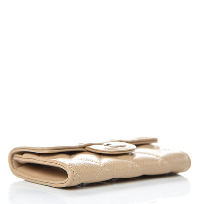 Chanel Caviar Quilted Flap Card Holder Beige 4 of 11