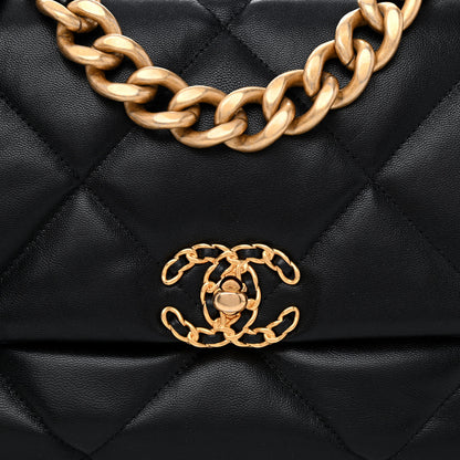 Chanel Lambskin Quilted Large Chanel 19 Flap Black 8 of 10