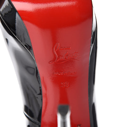 Christian Louboutin Patent Lady Peep 150 Pumps 38 Black 9 of 11
