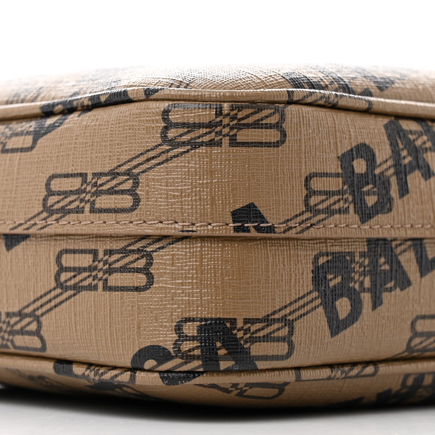 Coated Canvas BB Monogram Allover Logo Medium Signature Camera Bag Beige Brown Black