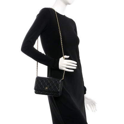 Chanel Caviar Quilted Wallet On Chain WOC Black 2 of 9