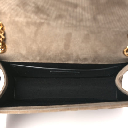 Saint Laurent Canvas Calfskin Mixed Matelasse Triquilt Medium Monogram Satchel Beige 5 of 9