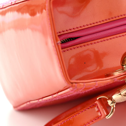 Christian Dior Patent Cannage Stitched Medium Lady Dior Orange 14 of 17