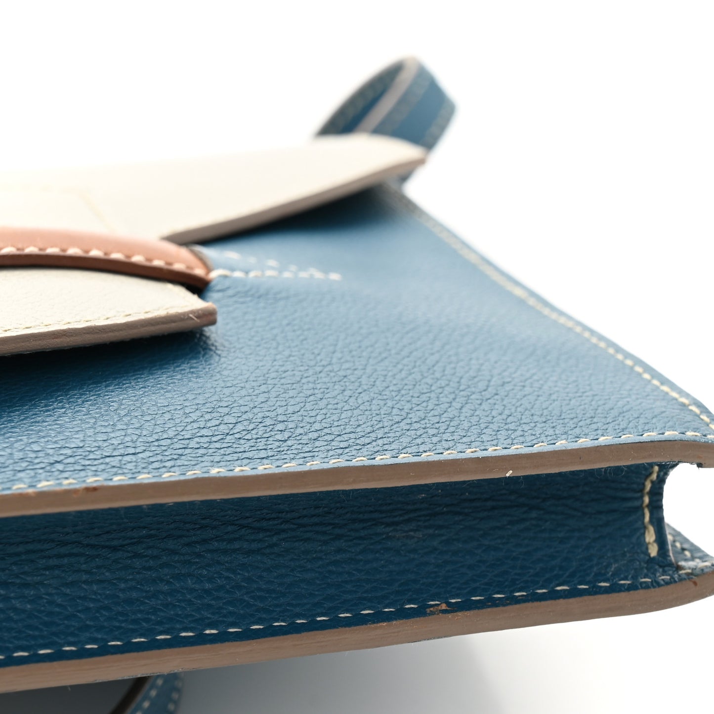 Evercolor Faco Clutch Bleu Izmir Gris Perle Gold