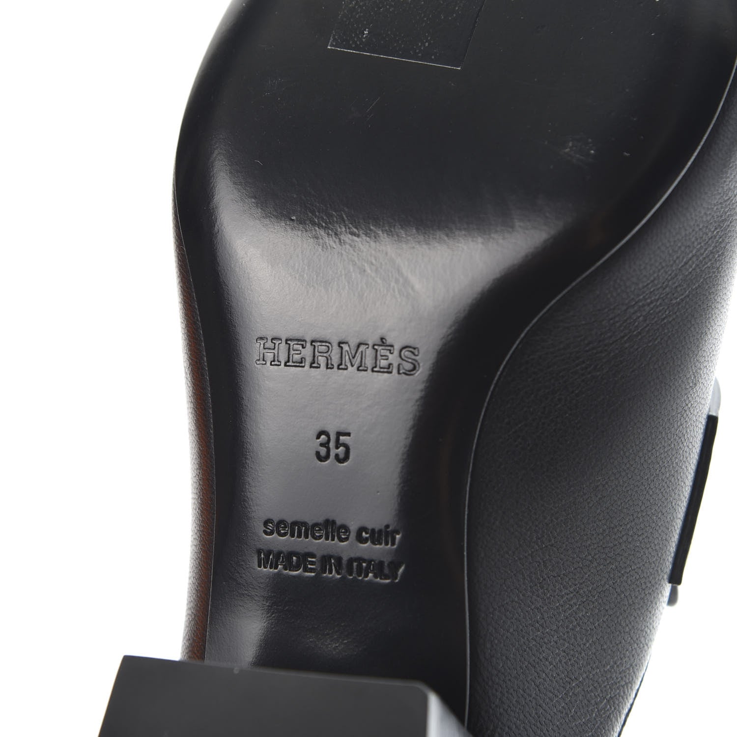 Hermes Goatskin Paradis Mules 35 Black 8 of 11