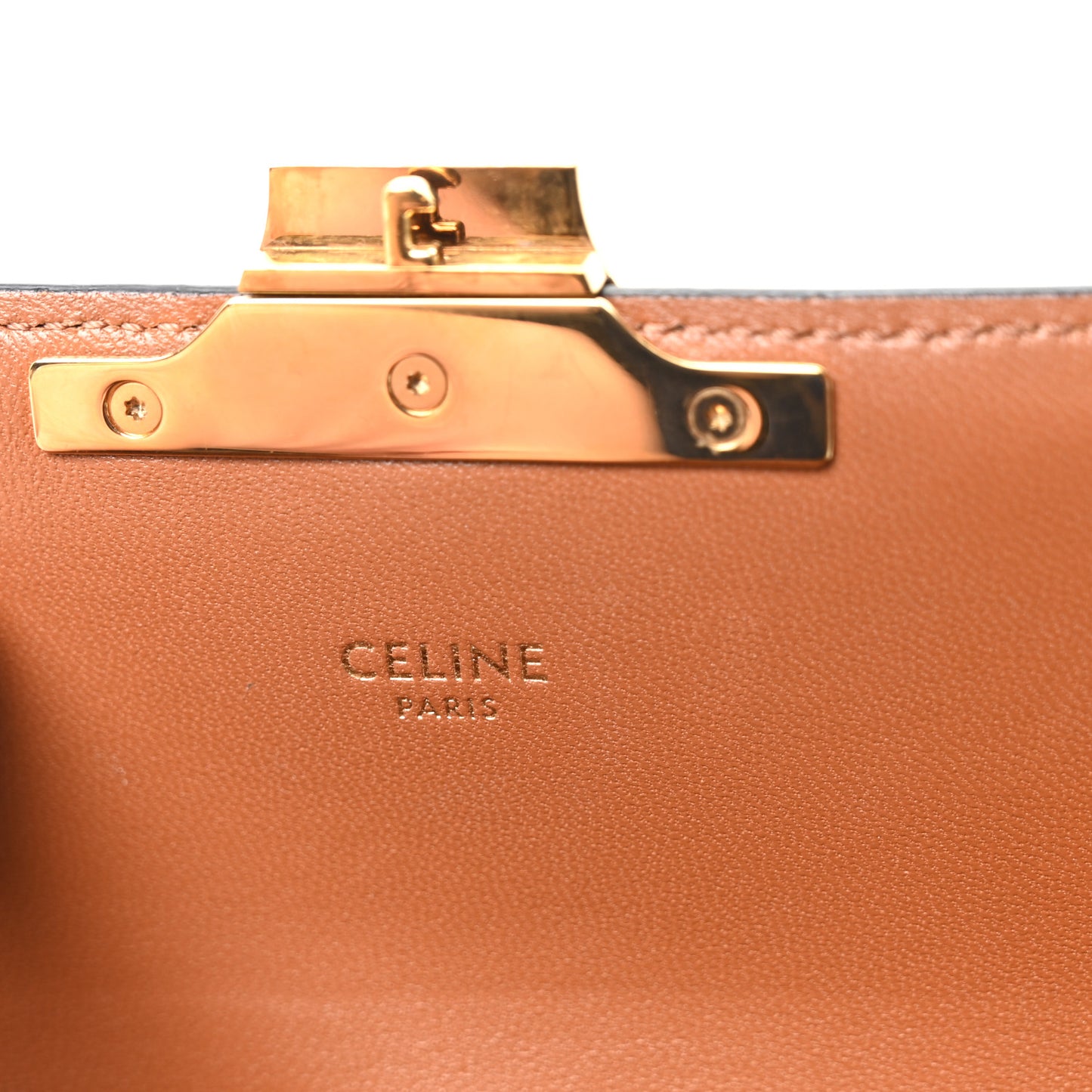 Canvas Calfskin Triomphe Shoulder Bag Tan