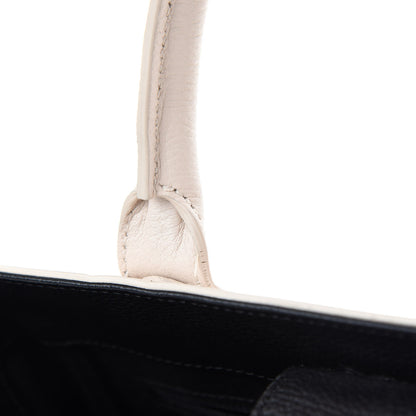 Chanel Grained Calfskin Small Bi-Color Neo Executive Shopper Tote Beige Black 8 of 11