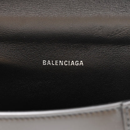 Balenciaga Shiny Box Calfskin Hourglass Top Handle Bag XS Black 6 of 10