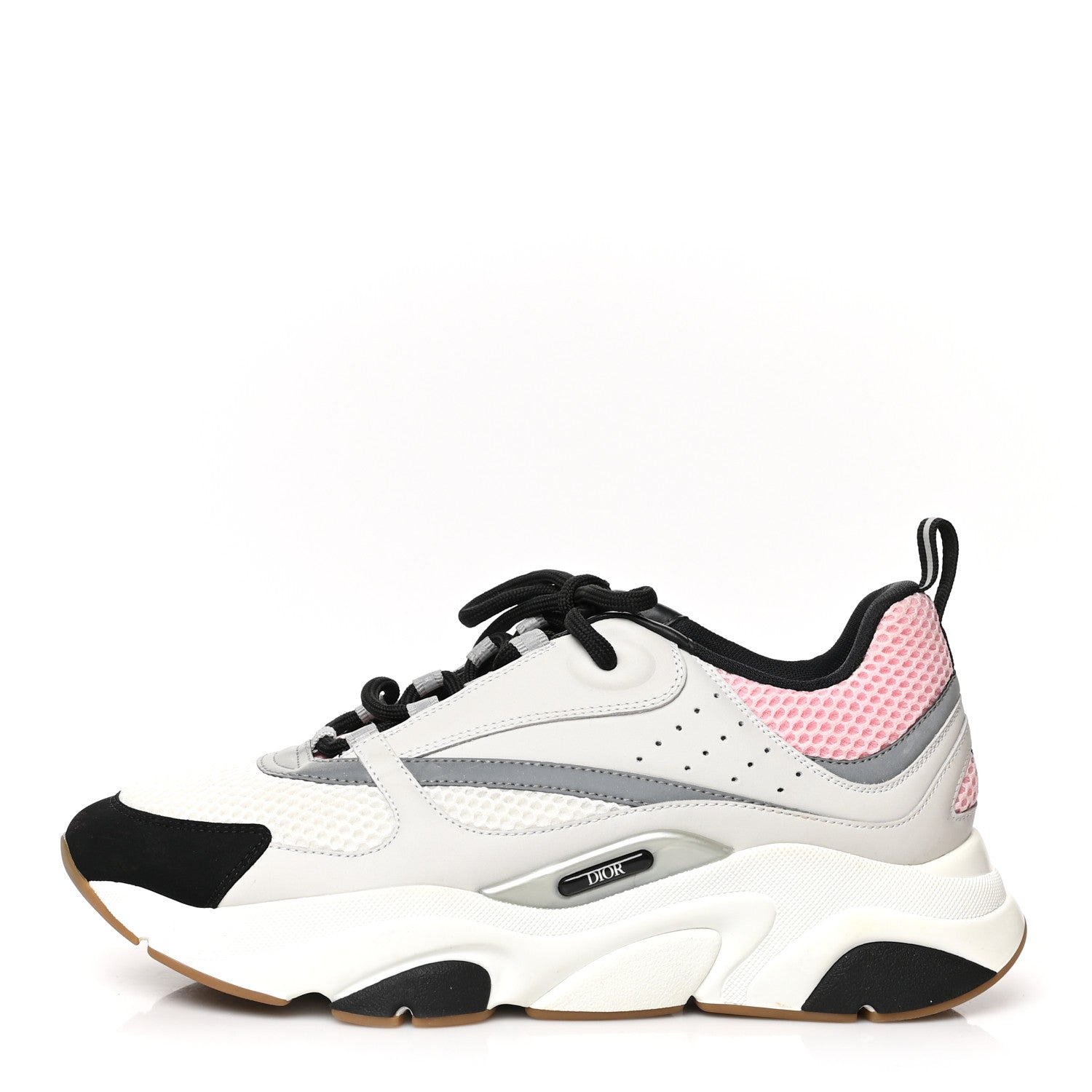 Christian Dior Technical Mesh Calfskin Mens B22 Sneakers 43 White Pink Black 1 of 8