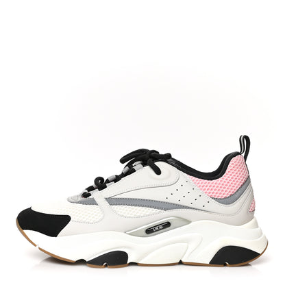 Christian Dior Technical Mesh Calfskin Mens B22 Sneakers 43 White Pink Black 1 of 8
