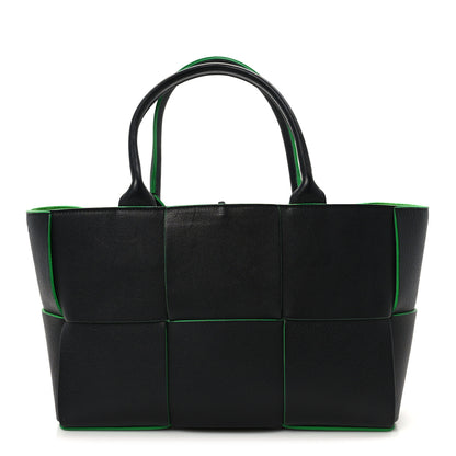 Bottega Veneta Calfskin Maxi Intrecciato Medium Arco Tote Black Parakeet 1 of 10