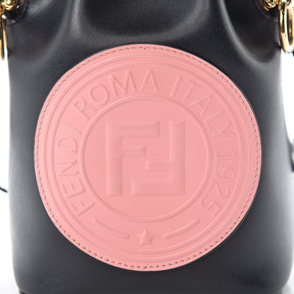 Fendi Vitello Liberty F is Fendi Stamp Patch Mini Mon Tresor Bucket Bag Blue Notte Cuoio Flamingo 11 of 11