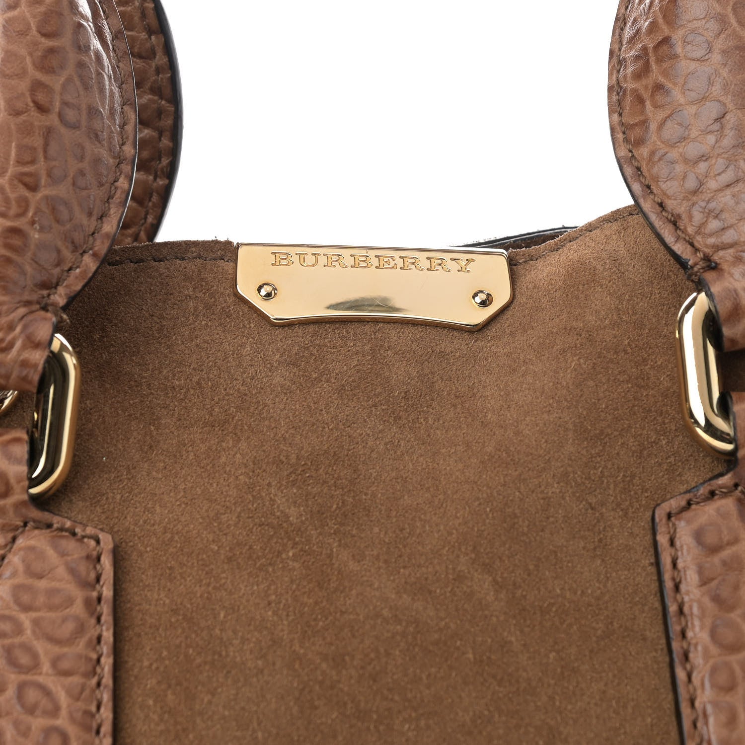 Burberry Signature Grain Suede Medium Callaghan Tote Camel 11 of 11