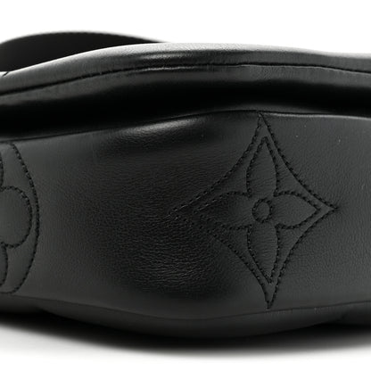 Louis Vuitton Calfskin Bubblegram Wallet On Strap Black 9 of 10