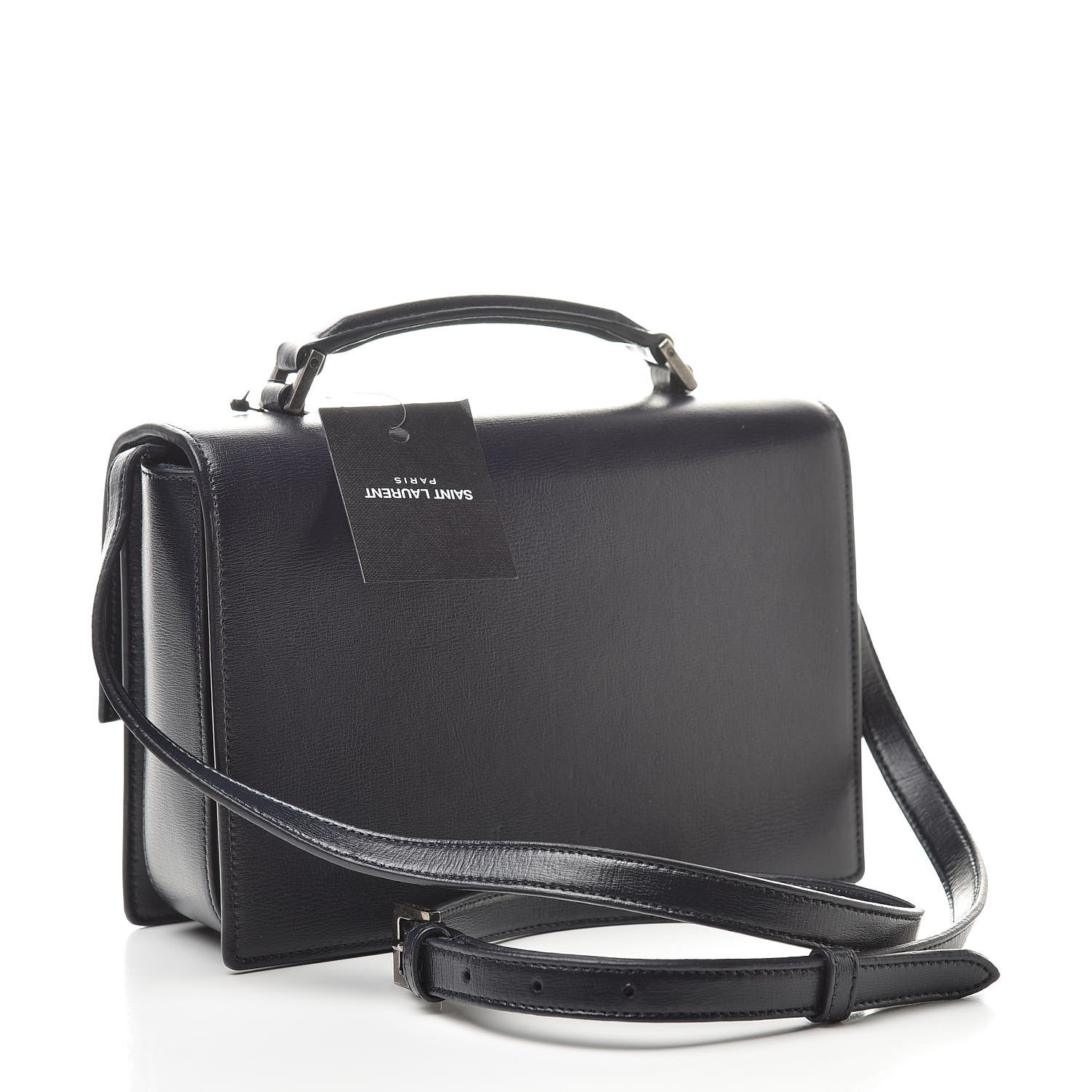 Saint Laurent Calfskin Medium Bellechasse Satchel Navy 3 of 14