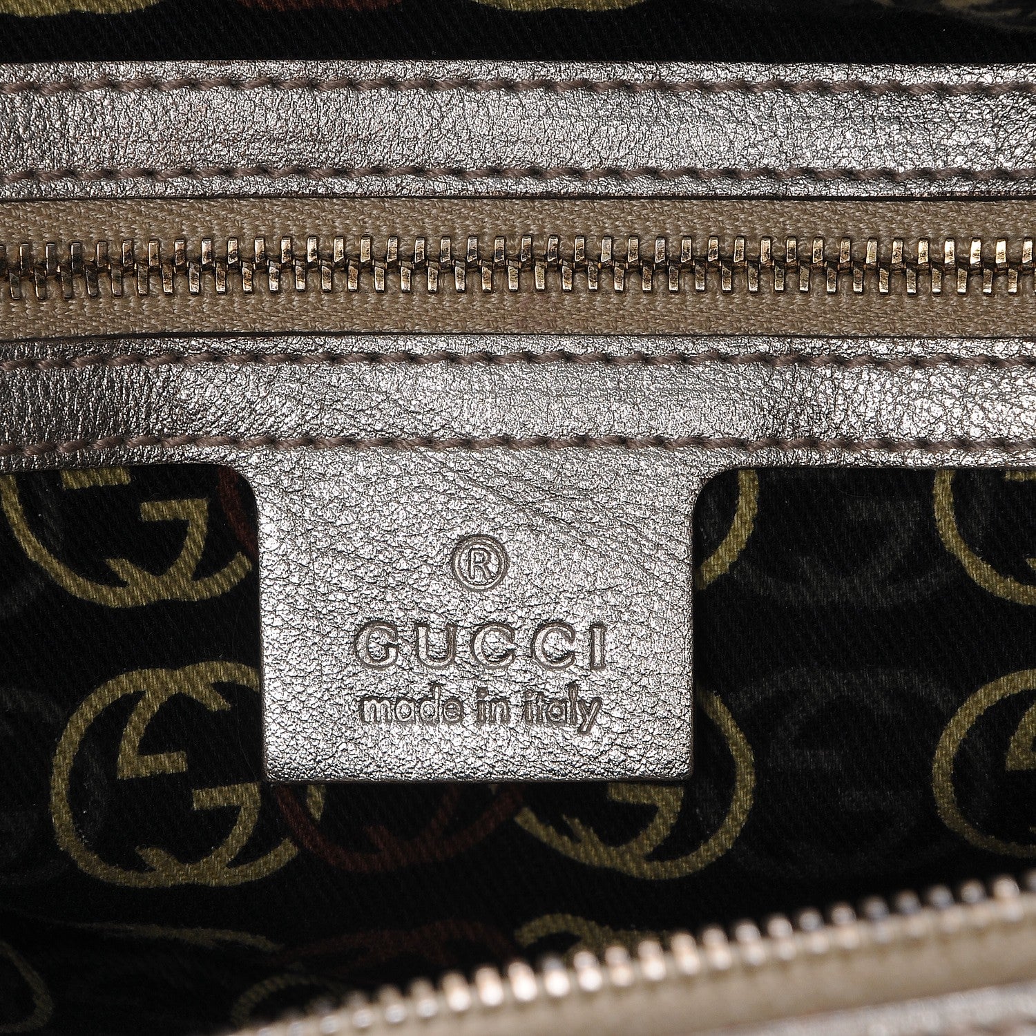 Gucci Metallic Calfskin Medium Britt Boston Gold 6 of 7