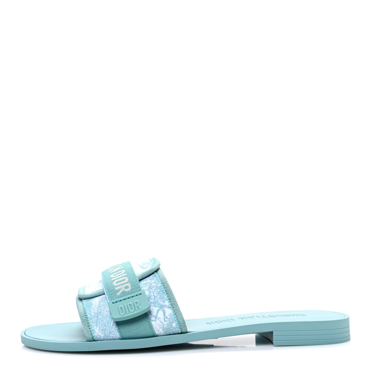 Technical Stretch Fabric Dio(r)evolution Slide Sandals 41 White Sky Blue