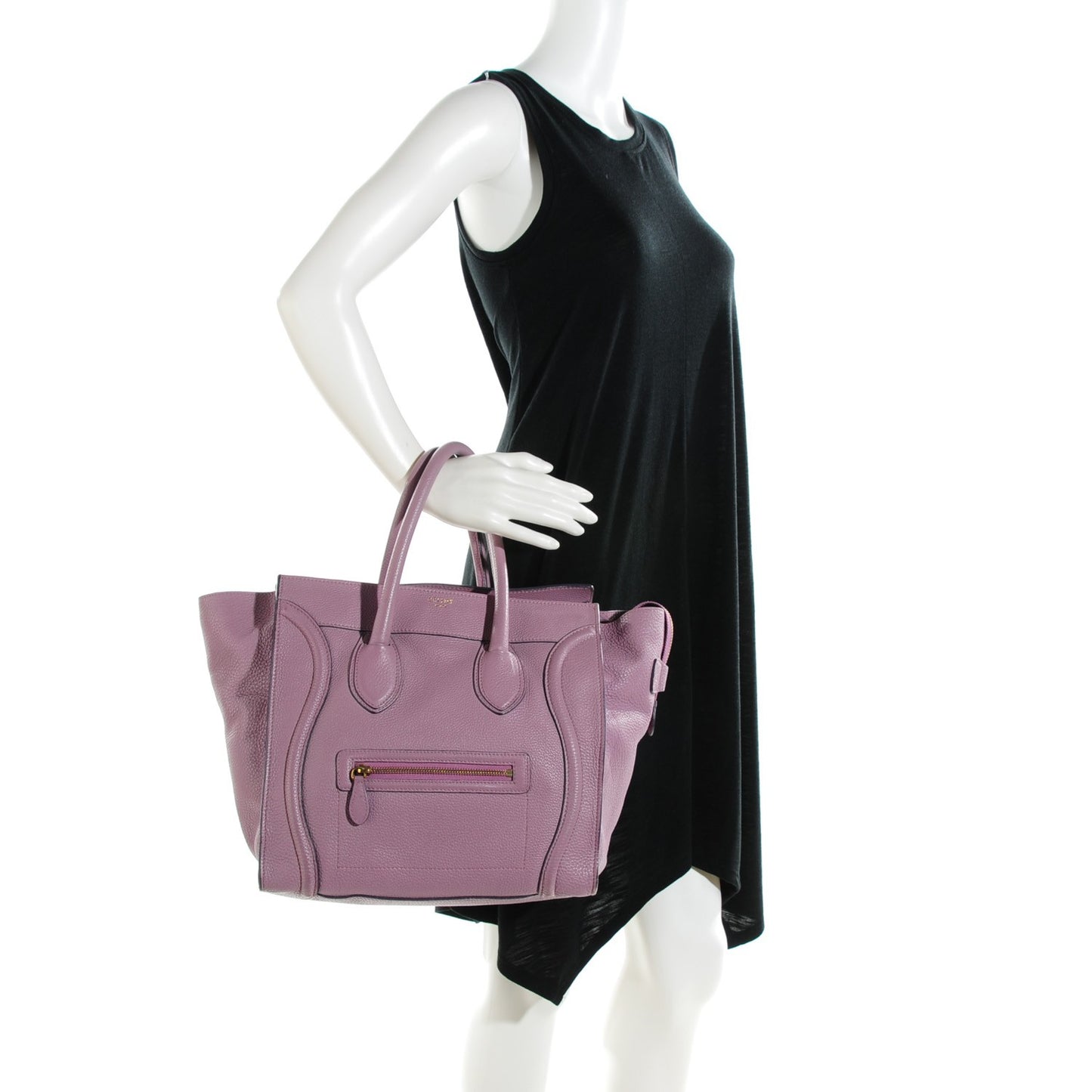 Pebbled Calfskin Mini Luggage Lilac