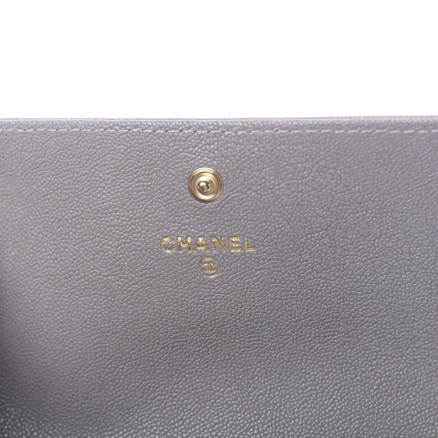 Caviar Quilted Medium Boy Flap Wallet Grey