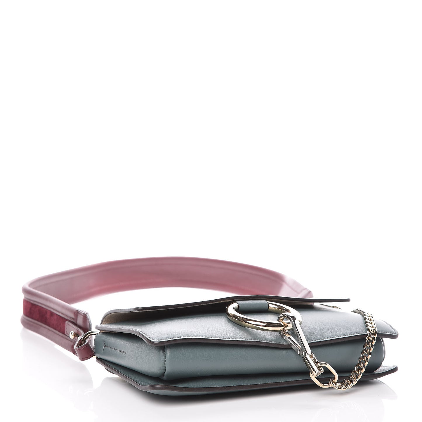 Calfskin Small Faye Shoulder Bag White Blue
