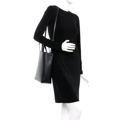 Celine Grained Calfskin Small Vertical Cabas Black 2 of 8