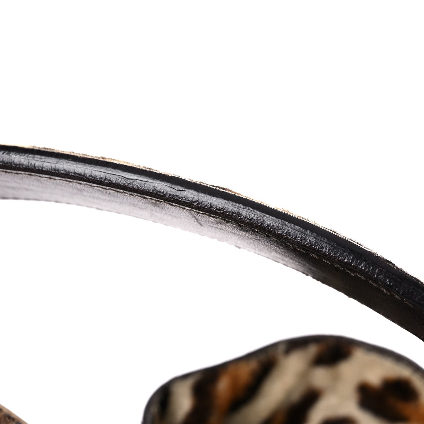 Cavallino Leopard Print Shoulder Bag Avorio