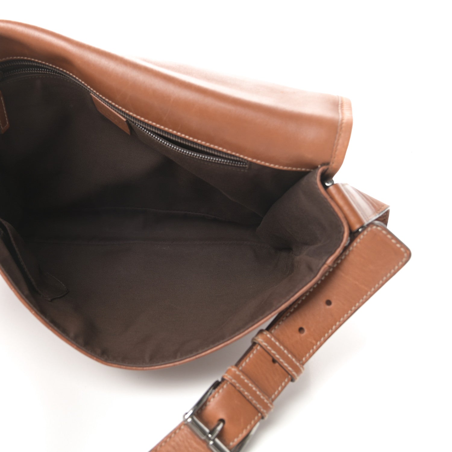 Gucci Guccissima Flap Messenger Bag Light Brown 5 of 16
