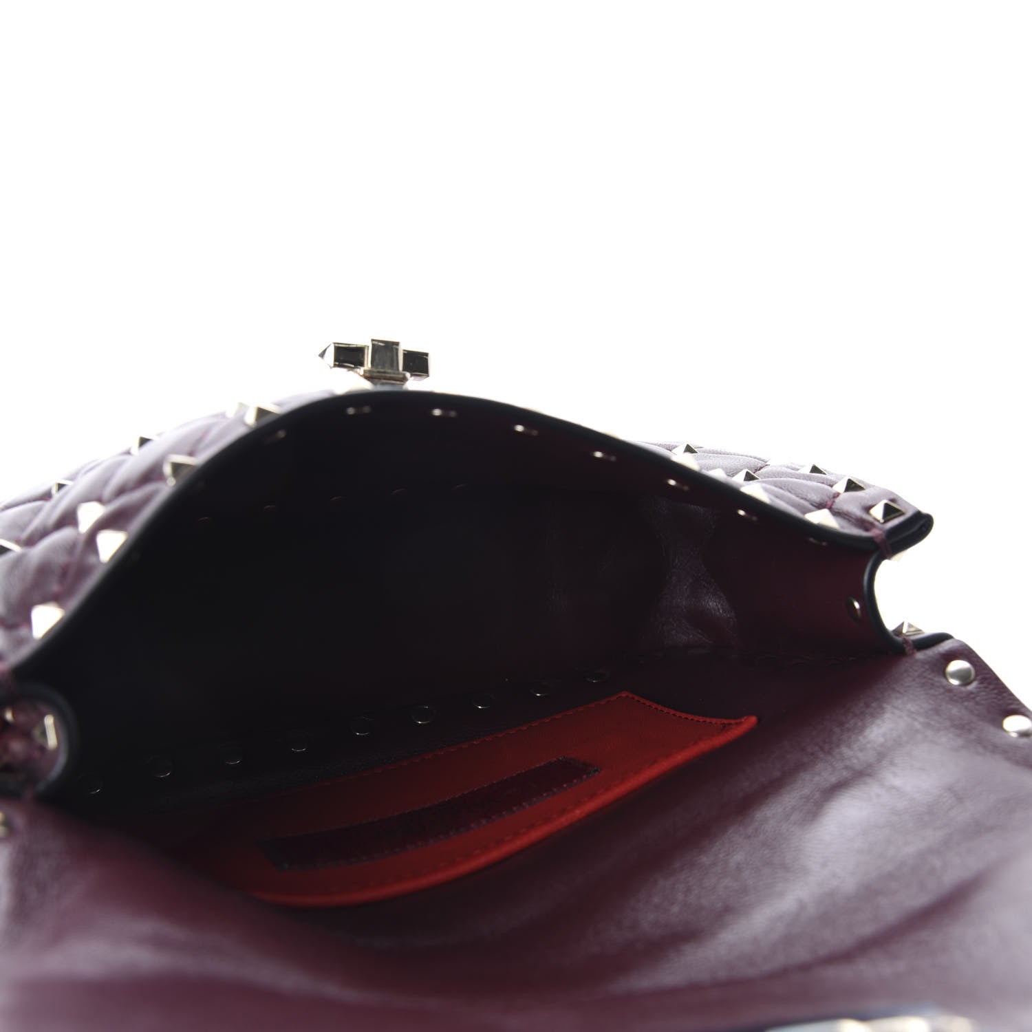 Valentino Garavani Lambskin Small Rockstud Spike Shoulder Bag Rubin 5 of 10
