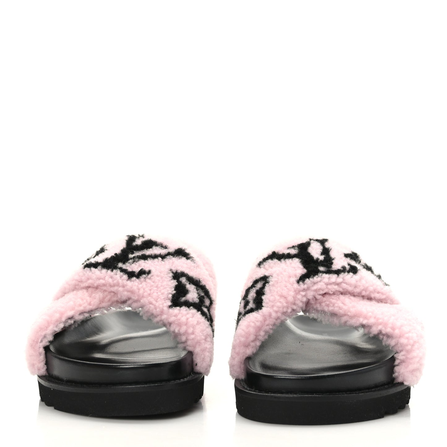 Shearling Calfskin Paseo Flat Comfort Sandal 41 Pink