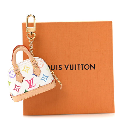 Louis Vuitton LV x TM Monogram Multicolor Micro Alma Bag Charm White 11 of 12