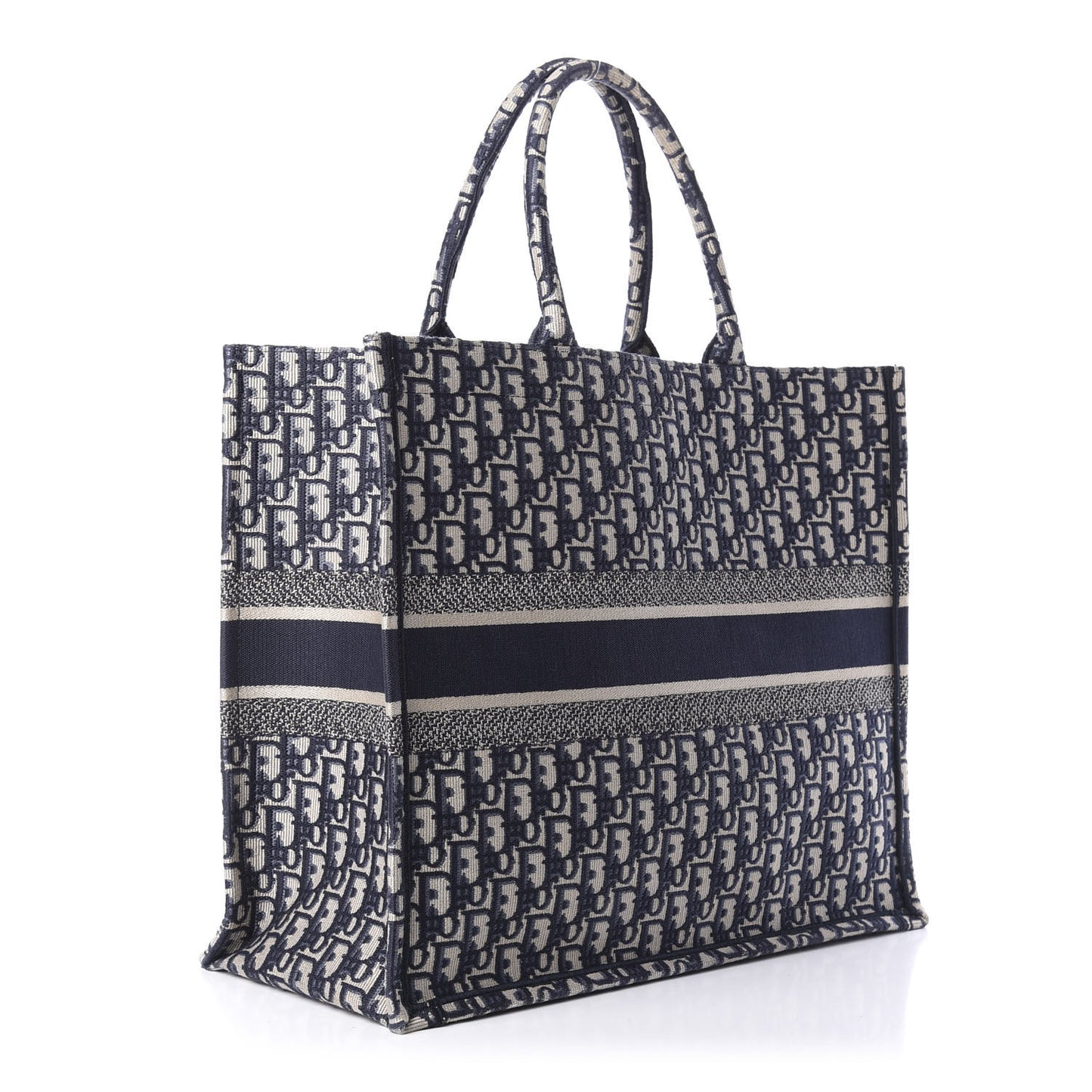 Oblique Book Tote Blue Multicolor
