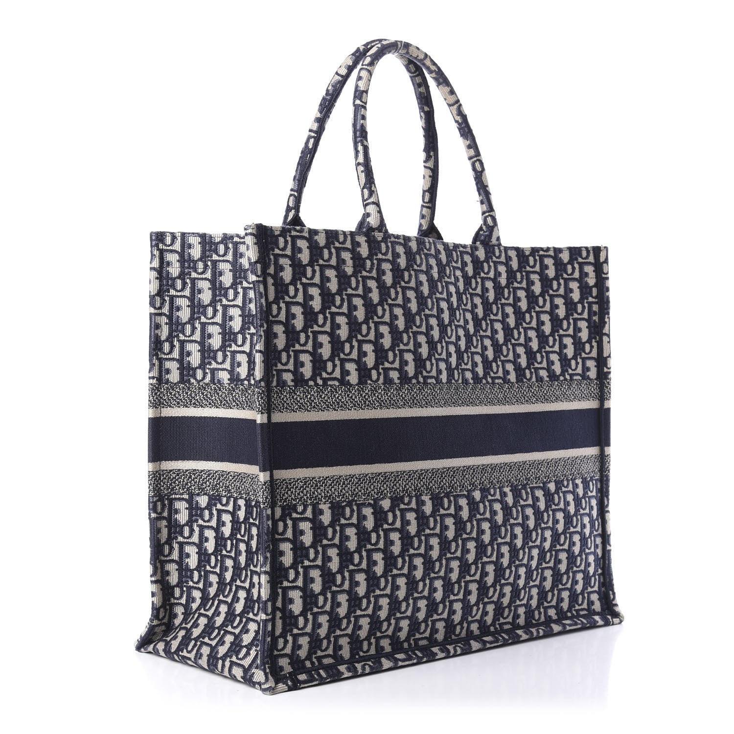 Christian Dior Oblique Book Tote Blue Multicolor 3 of 15