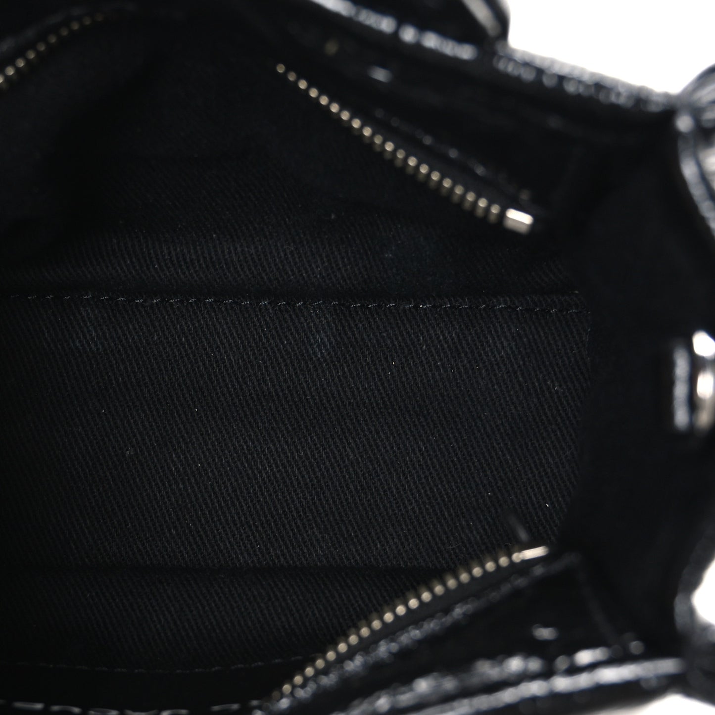 Shiny Crinkled Calfskin Mini The Tote Bag Black