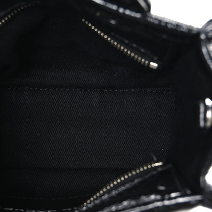 Marc Jacobs Shiny Crinkled Calfskin Mini The Tote Bag Black 5 of 10