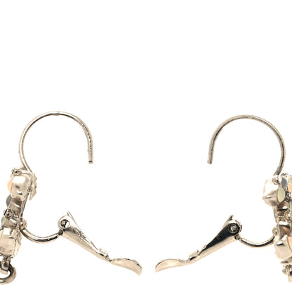 Chanel Gripoix Crystal Pearl CC Drop Earrings Silver Multicolor 3 of 5