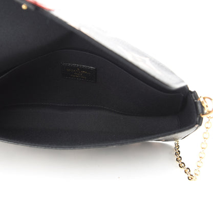 Louis Vuitton Empreinte Monogram Giant Crafty Pochette Felicie Black Creme 7 of 13